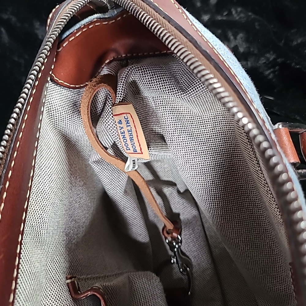 FINAL DISCOUNT Denim and Leather Handbag - Picture 9 of 11